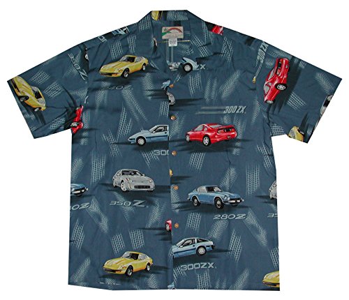 Nissan Z collection men's Hawaiian style rayon print — Men's Rayon Shirts — Paradise Found