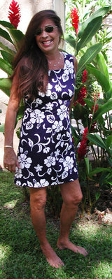 Classic Hibiscus Women's A-Line Hawaiian Dress