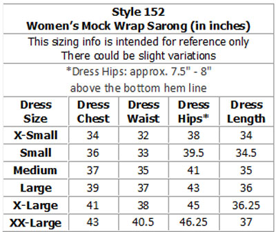 Paradise Island Surf Women's Mock Wrap Hawaiian Sarong Dress