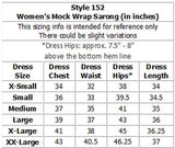 Original Classic Hibiscus Women's Mock Wrap Hawaiian Sarong Dress