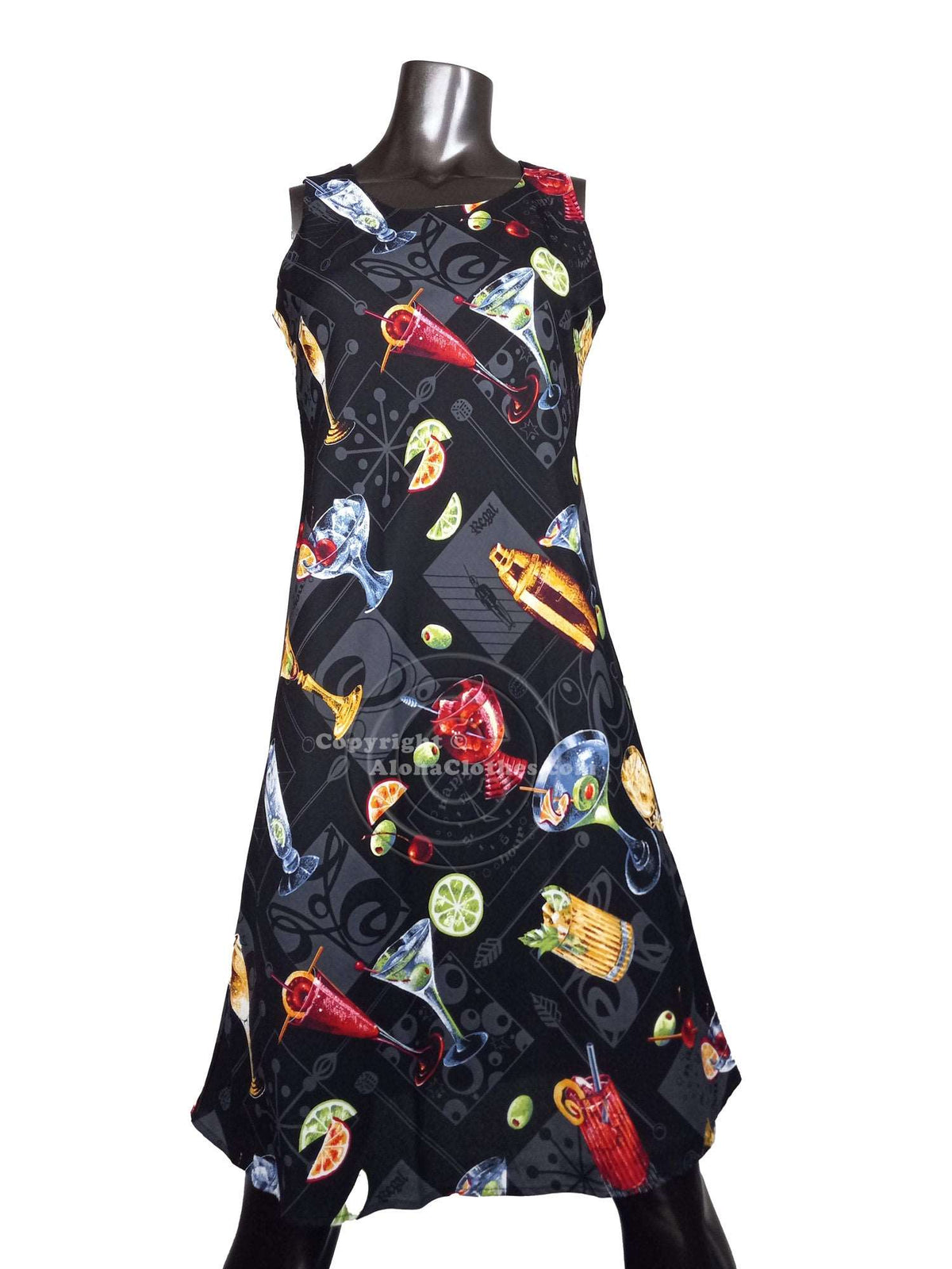 Cocktails Anyone Women's Short Tank Flared Dress — Women's Tank Dresses — Paradise Found