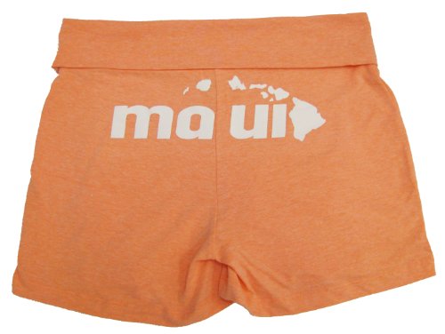 Maui Butt Fold Over Waistband Junior Size Yoga Shorts — Boys Shorts — MauiShirts (view 9)