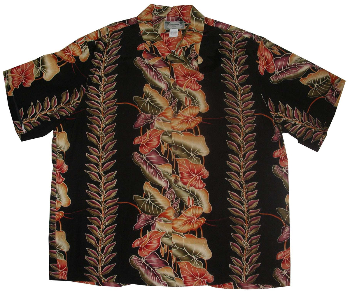 Anthurium Panel Men's Vintage Kamehameha — Men's Rayon Shirts — MauiShirts (view 4)