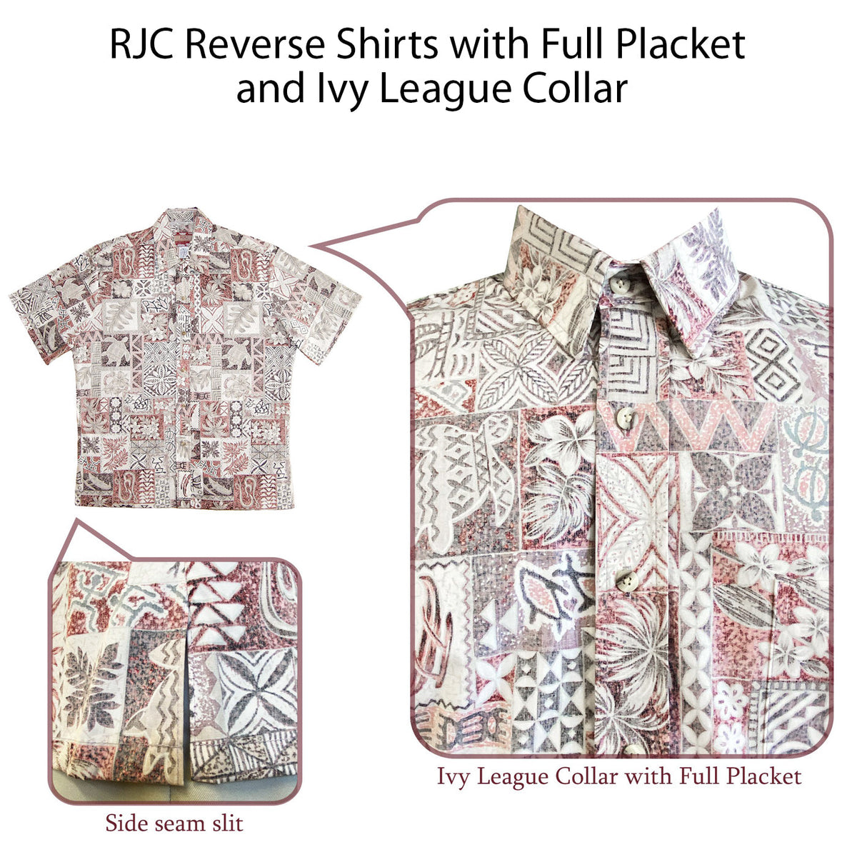 Magnificent Monstera Businessman's Reverse Cotton — Men's Reverse Print Shirts — MauiShirts (view 10)