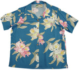 Paradise Orchid Corsage women's rayon shirt — Women's Camp Shirts — Paradise Found (view 3)