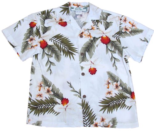 Hawaiian Orchid Boy's Rayon Shirt — Boys Shirts — Two Palms (view 3)