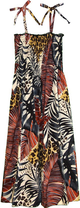 Wild Paradise Jungle Smocked Tube Dress — Women's Sun Dresses — MauiShirts