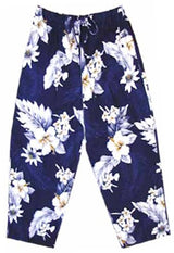 Plumeria Hibiscus Feather Fern Women's Capri Pants — Women's Capri Pants — MauiShirts (view 4)