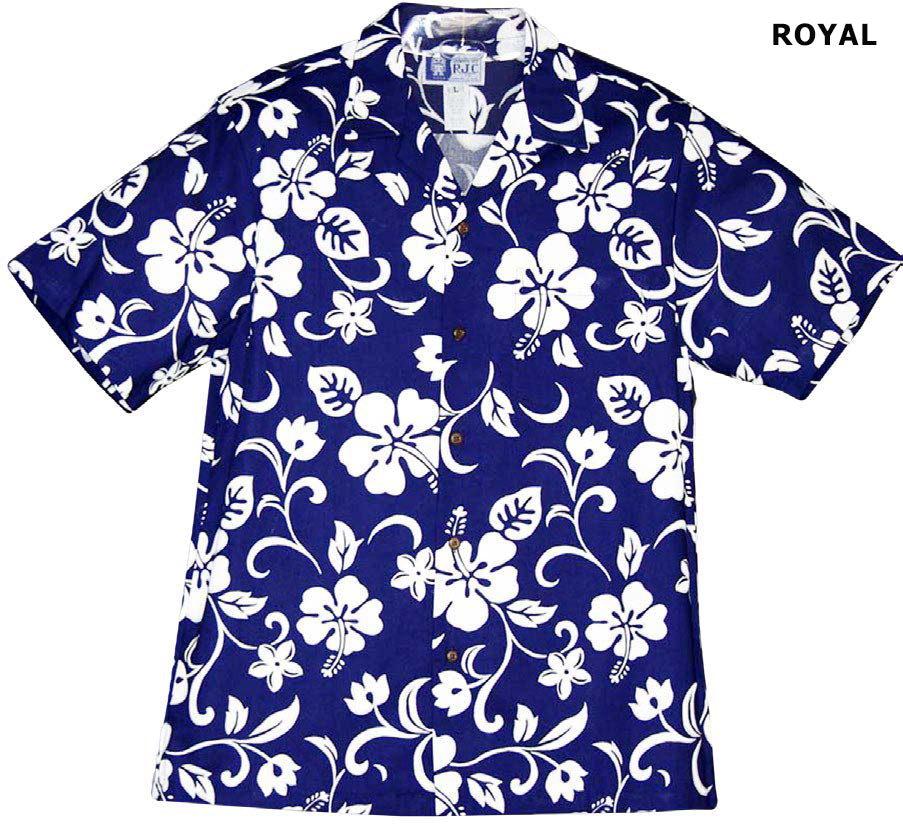 Classic Hibiscus Men's Shirt — Men's Cotton Shirts — RJC