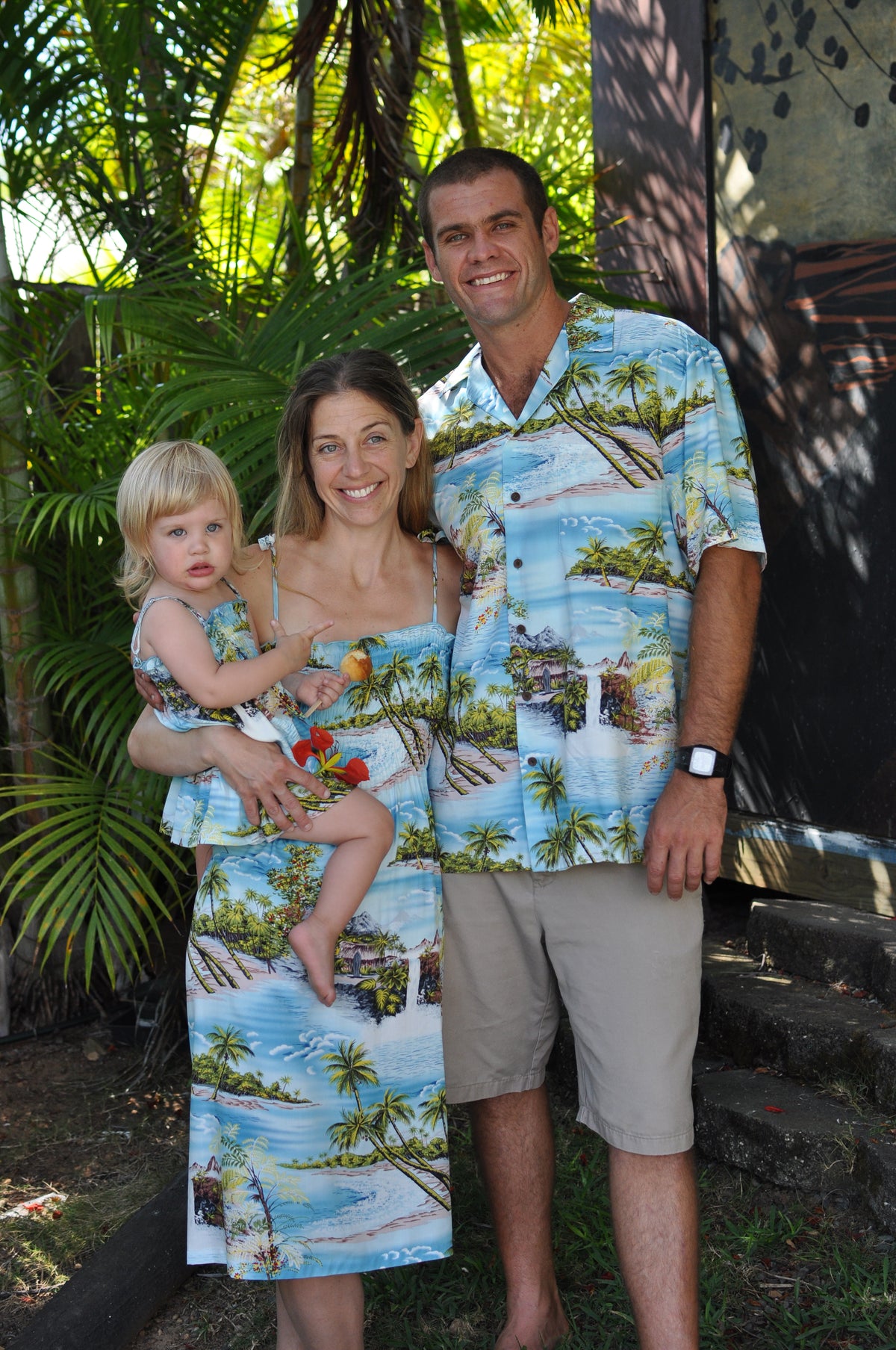 Paradise Island Surf Girl's Hawaiian Smocked Dress