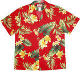 Tropical Summer Hibiscus Men's Shirt — Men's Cotton Shirts — RJC