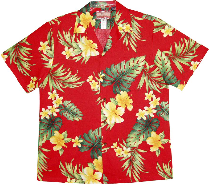 Tropical Summer Hibiscus Men's Shirt — Men's Cotton Shirts — RJC