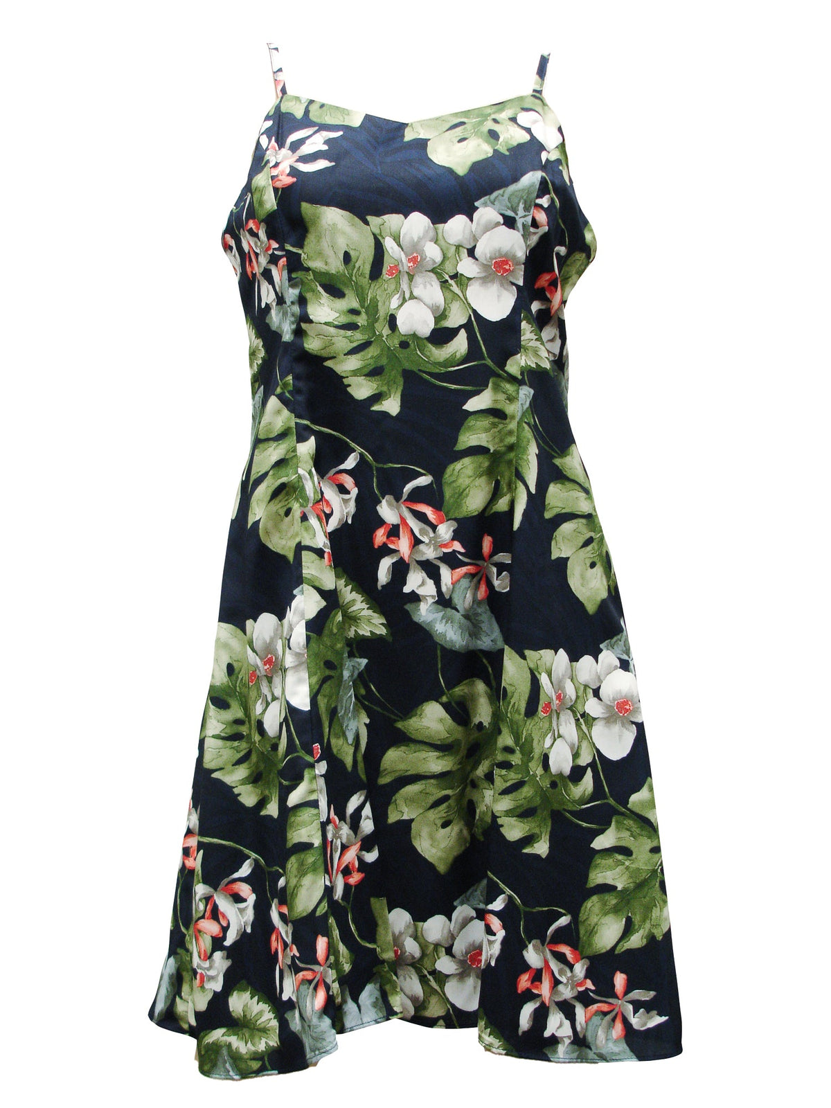 Monstera Orchid Empire Fit Princess Flared — Women's Empire Waist Dresses — Paradise Found