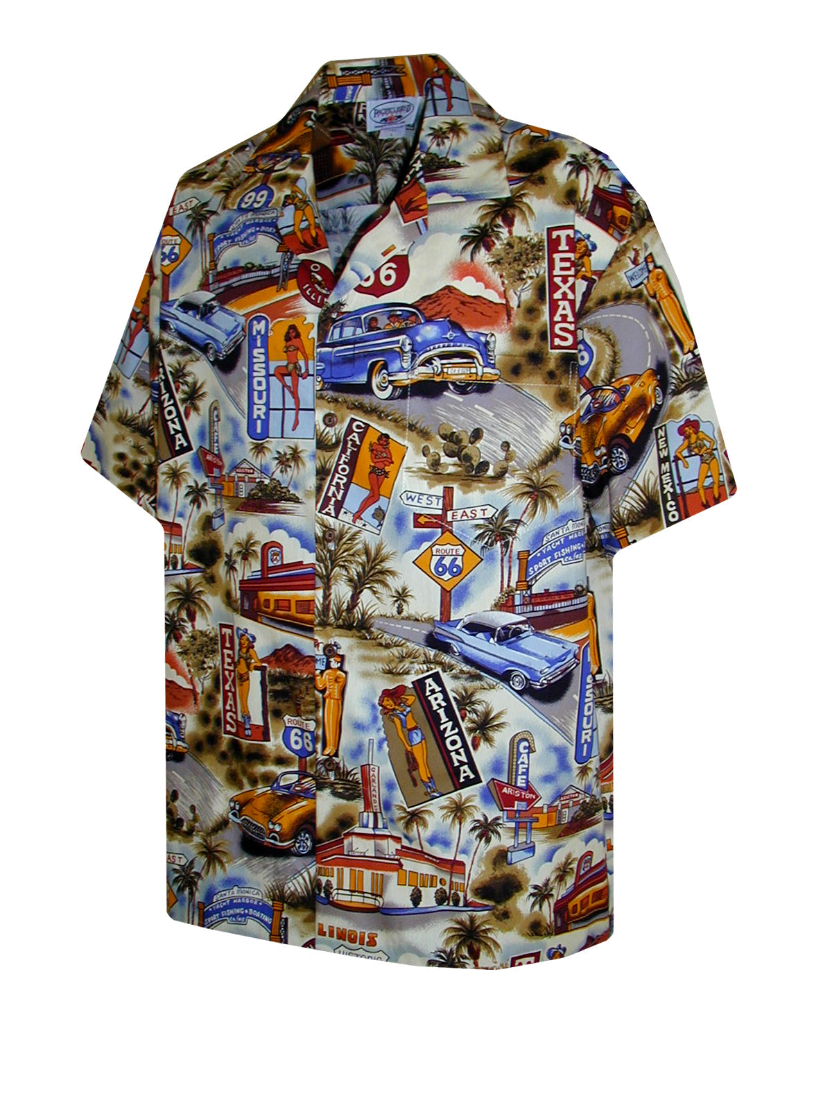U.S. Route 66 Men's Shirt — Men's Cotton Shirts — Pacific Legend (view 8)