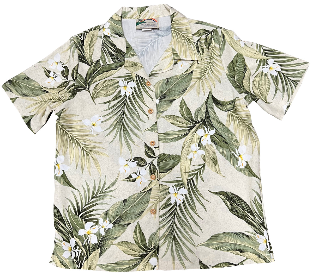 White Ginger Womens Camp Shirt — Women's Camp Shirts — Paradise Found (view 4)