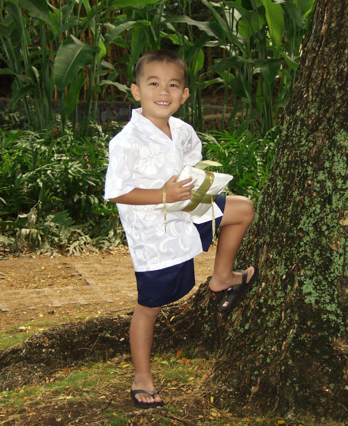Custom Made - Classic Hibiscus Boy's 2pc — Boys Cabana Sets — MauiShirts (view 5)