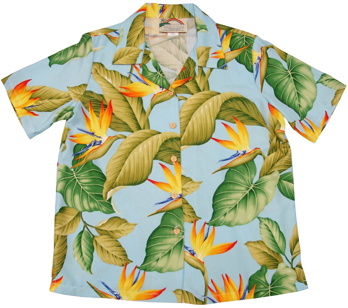 Airbrush Bird of Paradise women's paradise found shirt — Women's Camp Shirts — Paradise Found (view 3)