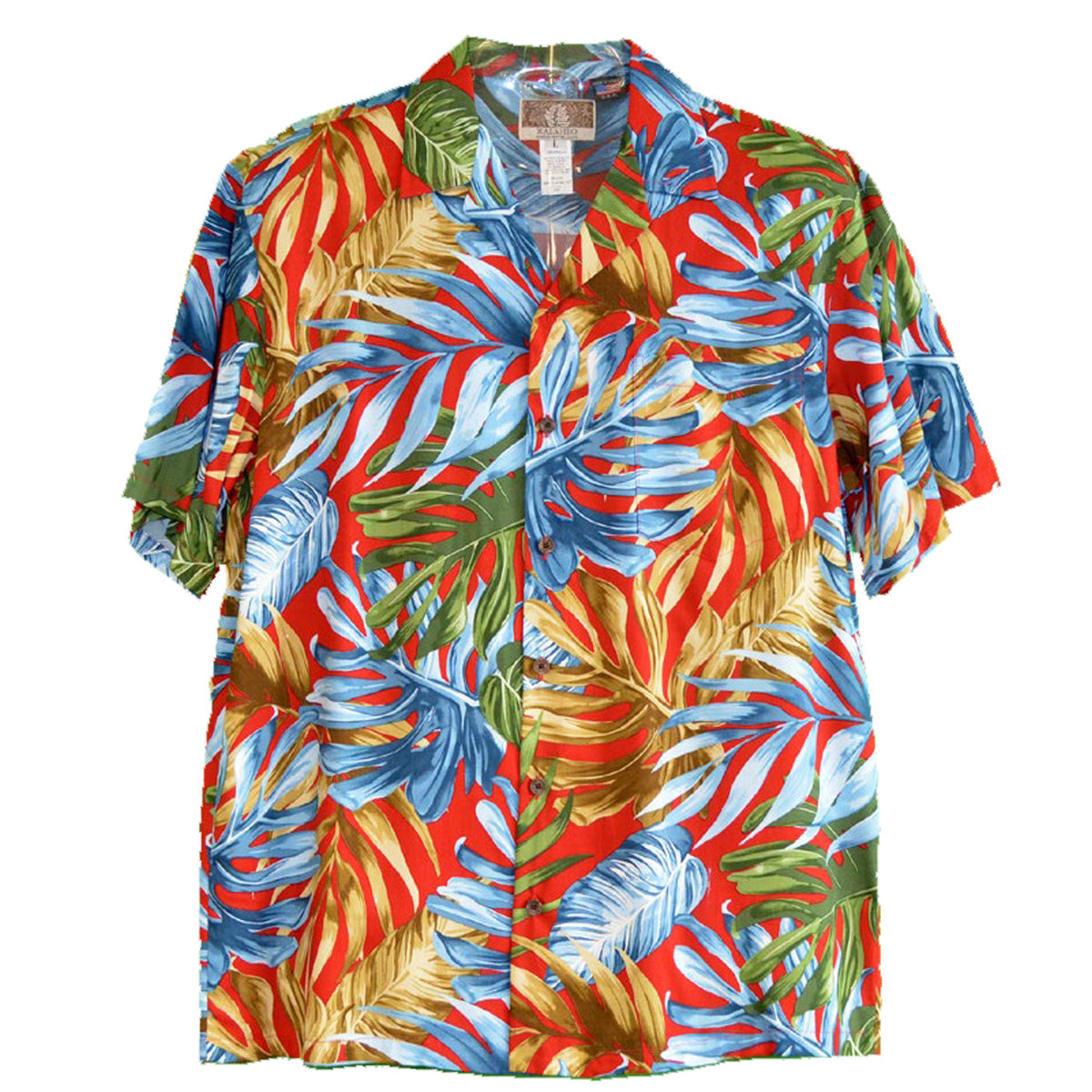 Monstera Fern Storm Men's Aloha Shirt — Men's Rayon Shirts — RJC (view 12)