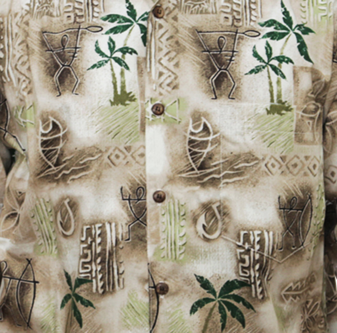 Petro Tapa Ancient Petroglyphs Men's Cotton Aloha Shirt — Men's Cotton Shirts — Go Barefoot (view 5)