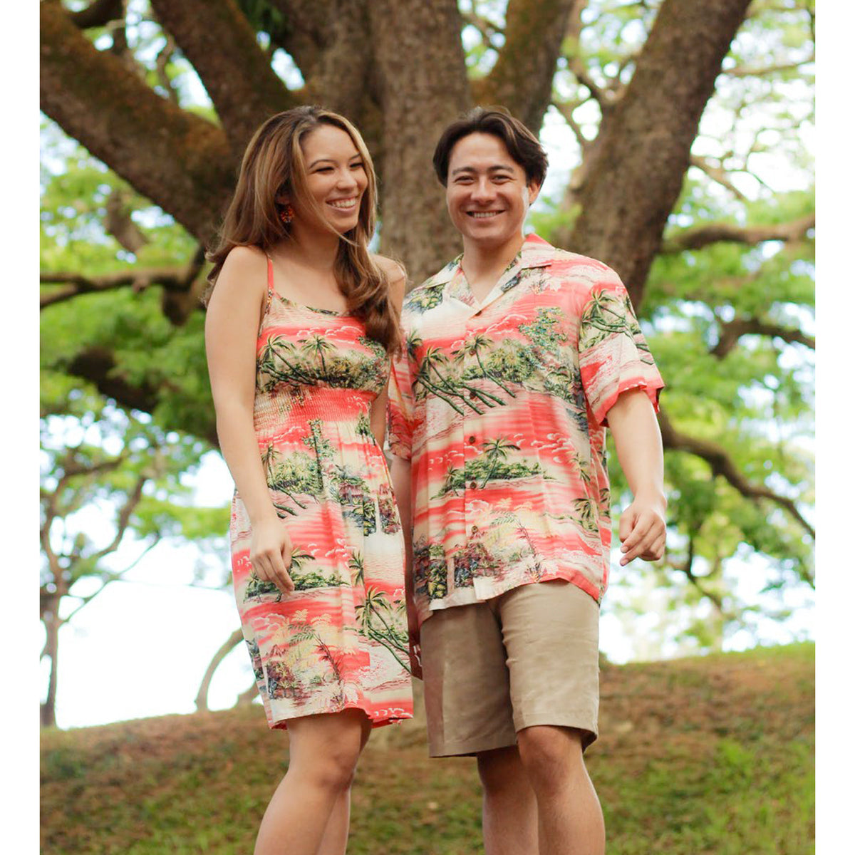Paradise Island Surf Mens Shirt Matching Family — Men's Rayon Shirts — RJC (view 4)
