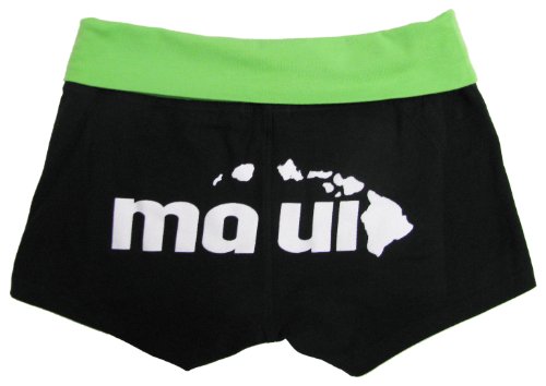 Maui Butt Fold Over Waistband Junior Size Yoga Shorts — Boys Shorts — MauiShirts (view 8)