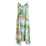 Pale Hibiscus Orchid Scarf Hem Long Dress — Women's Long Dresses — RJC Puanani (view 9)