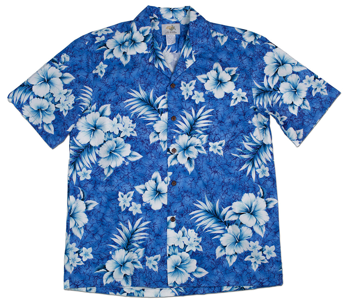 Crack Hibiscus men's Hawaiian shirt — Men's Cotton Shirts — Two Palms (view 3)