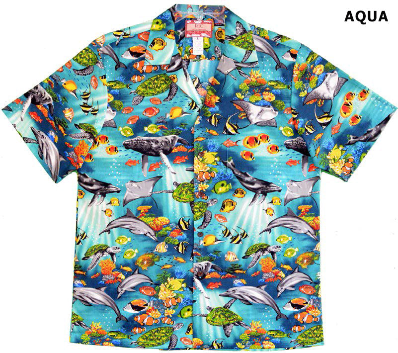 Ocean Reef Marine Life Men's Shirt — Men's Cotton Shirts — RJC (view 4)