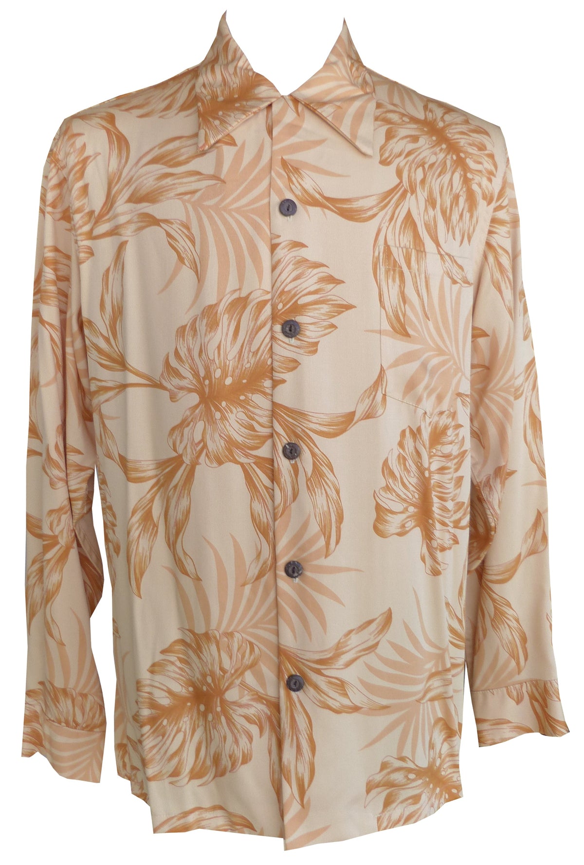 Monstera Palm Mens Long Sleeve Shirt — Men's Long Sleeve Shirts — Paradise Found (view 3)