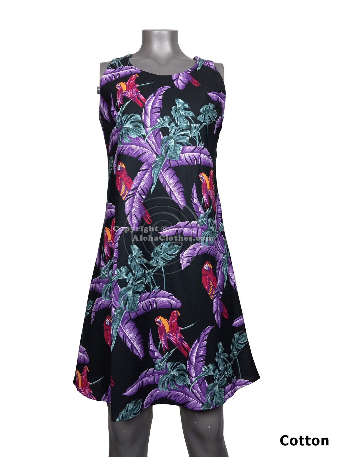 Jungle Bird Women's Short Tank Flared Dress — Women's Tank Dresses — Paradise Found (view 6)