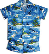 Maui Humpback Whales boy's 2pc — Boys Cabana Sets — RJC (view 9)