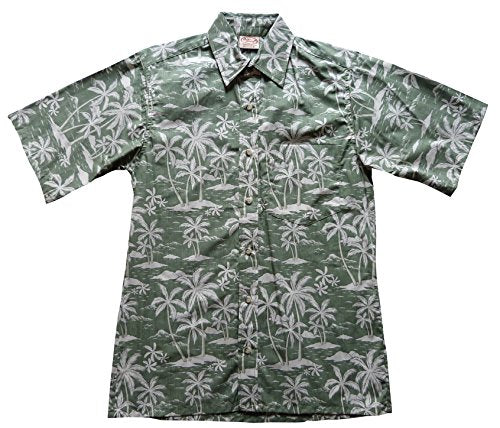 Island Palm Men's Reverse Shirt — Men's Reverse Print Shirts — Go Barefoot (view 3)