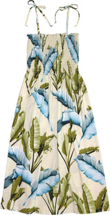 Banana Leaf Smocked Tube Dress — Women's Sun Dresses — MauiShirts (view 3)