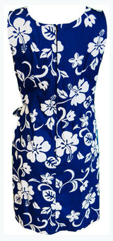 Original Classic Hibiscus Women's Mock Wrap Hawaiian Sarong Dress