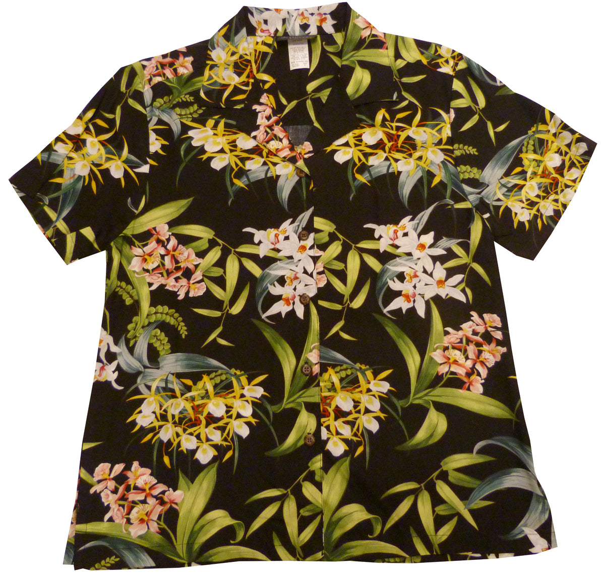 RJC Orchidaceae Women's Hawaiian Camp Shirt – Rayon, Made in Hawaii