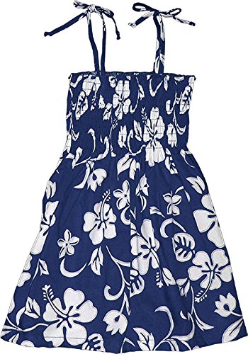 Classic Hibiscus Girl's Smocked Dress — Girls Dresses — MauiShirts (view 10)