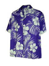 Pictorial Hibiscus Monstera Men's Shirt — Men's Cotton Shirts — Pacific Legend (view 5)