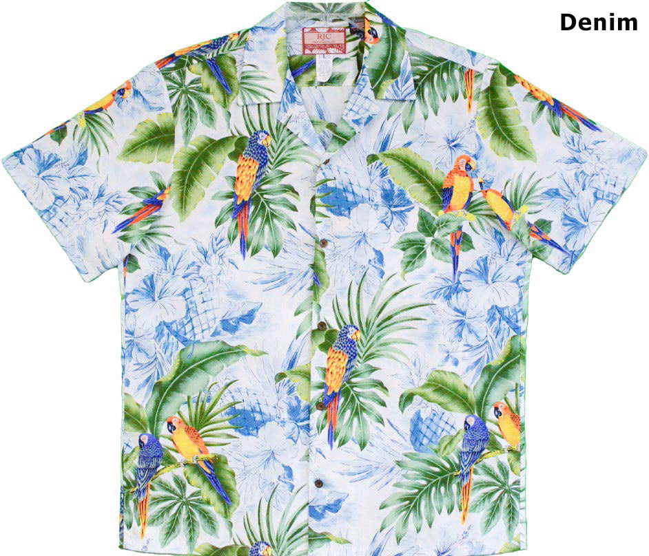 Resting Parrot Hawaiian Mens Shirt — Men's Cotton Shirts — RJC (view 3)