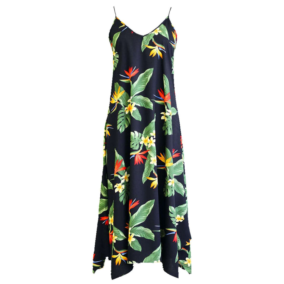 Bird of Paradise Display Scarf Hem Long Dress — Women's Long Dresses — RJC Puanani (view 8)