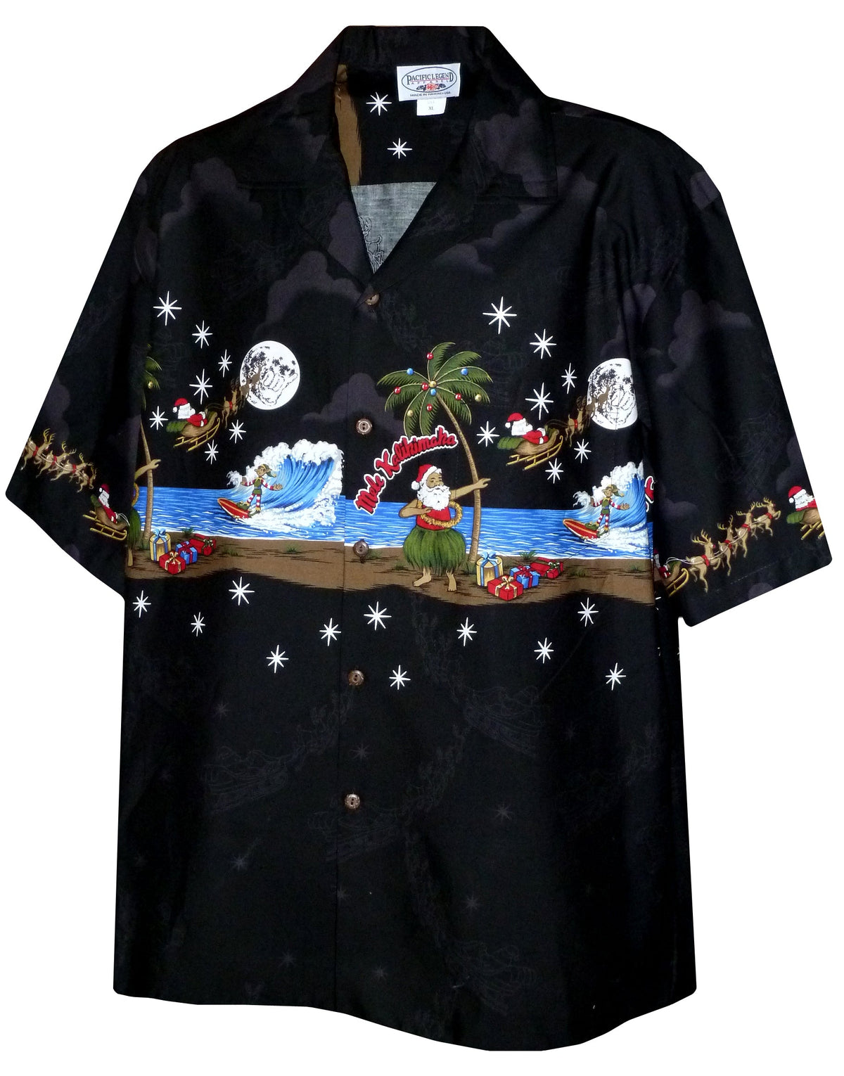 Hula Dancing Santa Christmas Shirt — Men's Cotton Shirts — Pacific Legend