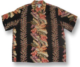 Anthurium Panel Men's Vintage Kamehameha — Men's Rayon Shirts — MauiShirts (view 12)