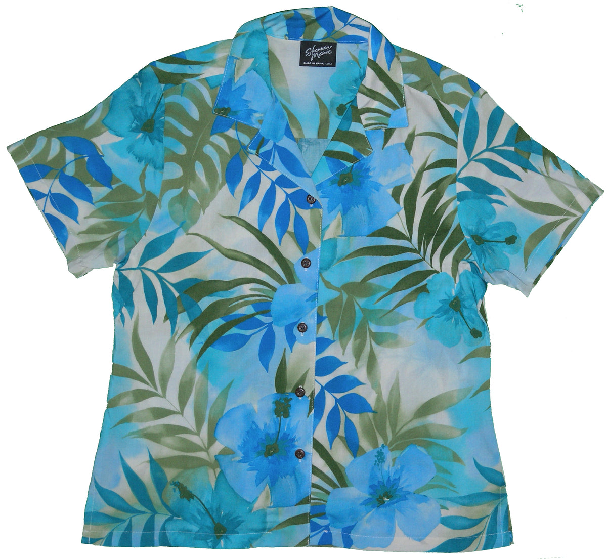 RJC Watercolor Tropics Women's Hawaiian Camp Shirt – Rayon, Made in Hawaii