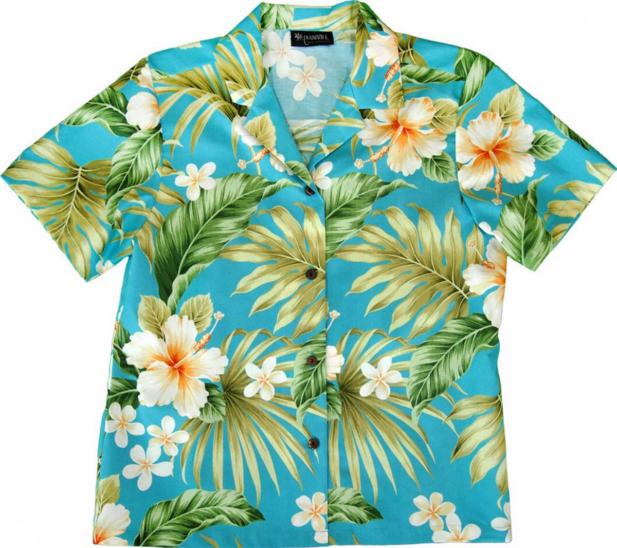 Full Bloom Women's Hawaiian Camp Shirt