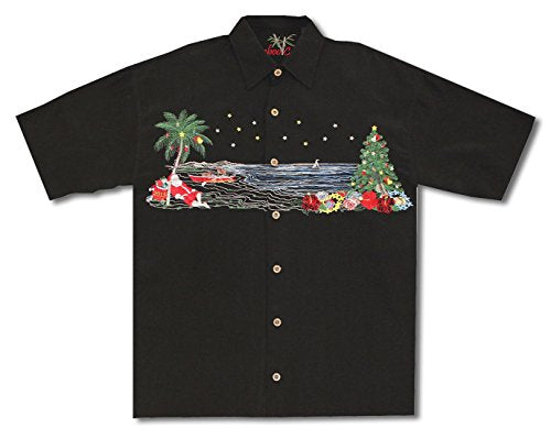 Christmas in Paradise Men's Embroidered Shirt — Men's Embroidered Shirts — MauiShirts