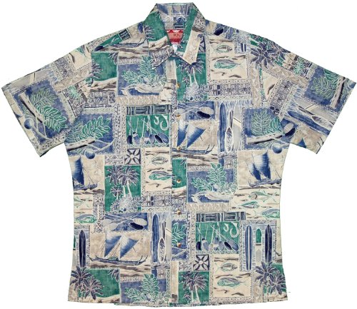 Polynesian Life Cycle Men's Reverse print aloha Shirt — Men's Reverse Print Shirts — RJC