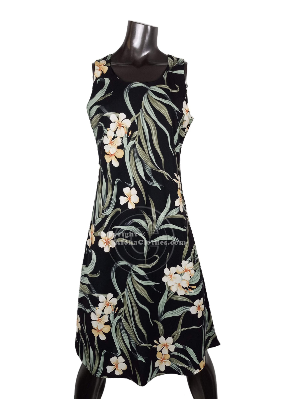 Melia Plumeria Women's Short Tank Flare Dress — Women's Tank Dresses — Paradise Found (view 3)