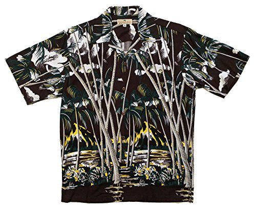 Hawaiian Palm Men's Vintage Rayon Shirt — Men's Rayon Shirts — Pineapple Juice (view 9)