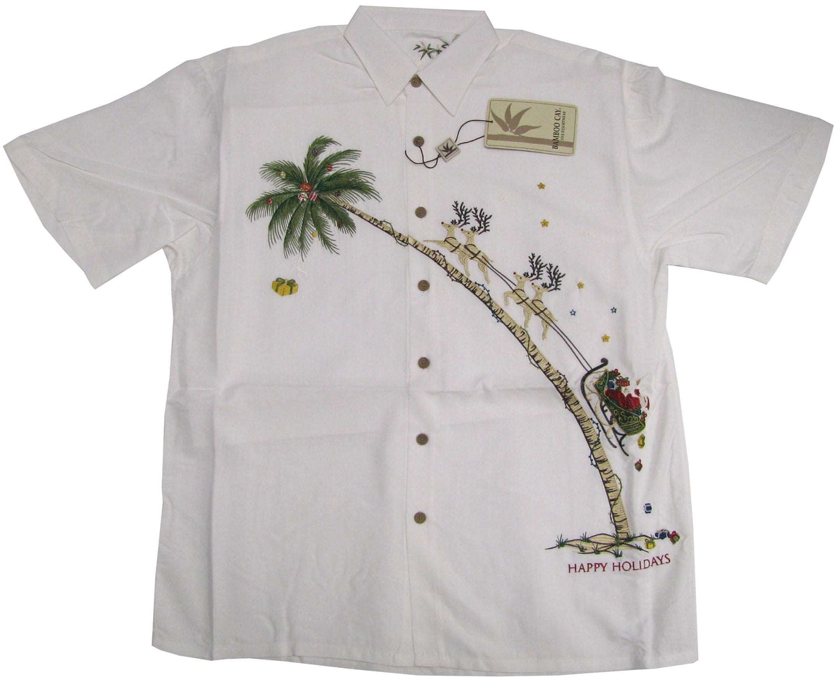 Up, Up & Away Santa Claus Embroidered Shirt — Men's Embroidered Shirts — MauiShirts (view 4)
