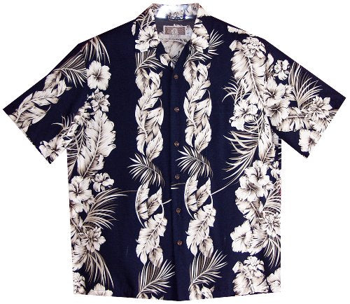 Fern Leaf Garden colors Men's Rayon Shirt — Men's Rayon Shirts — RJC