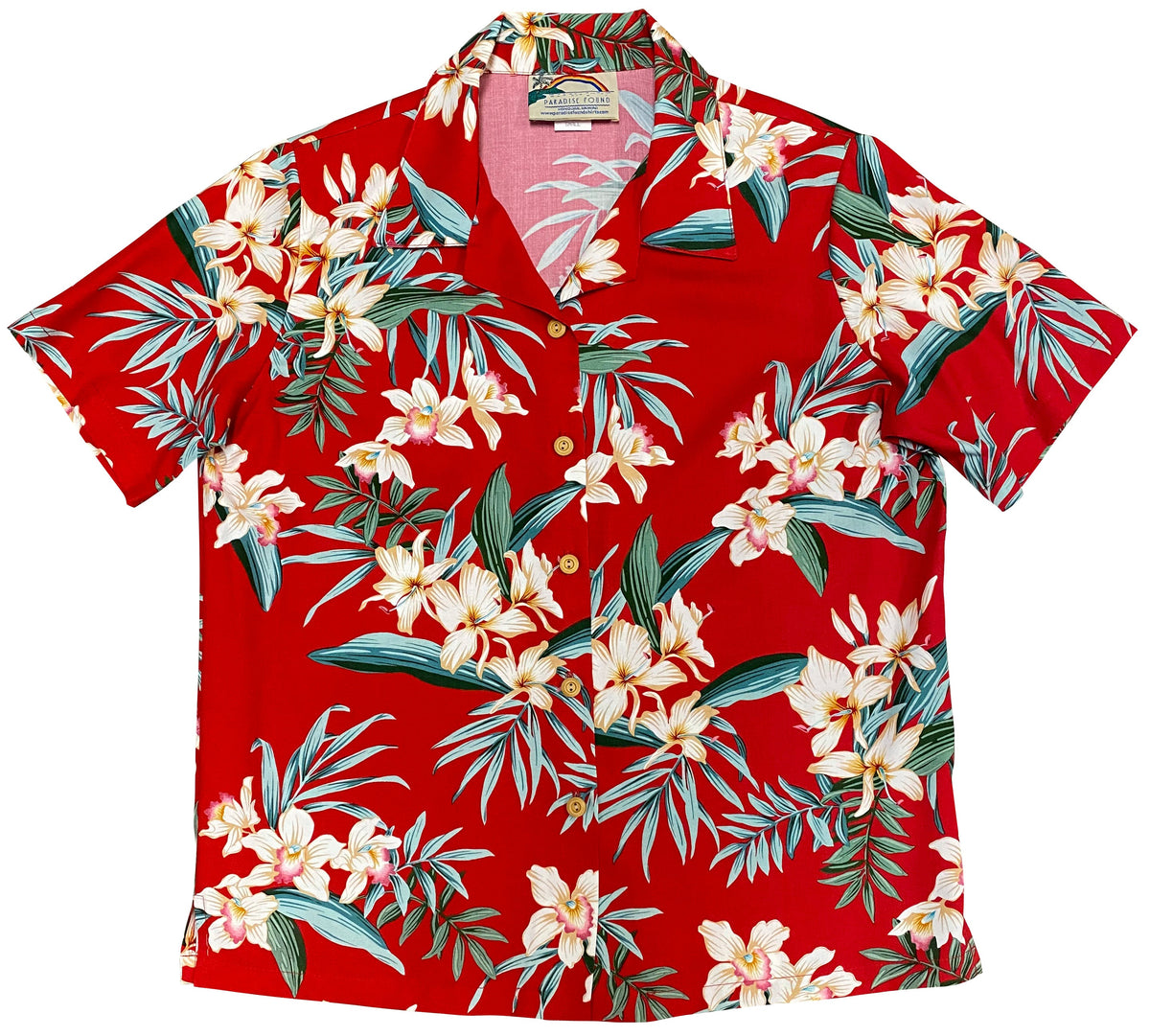 Orchid Ginger Women's Aloha Shirt — Women's Rayon Shirts — Paradise Found (view 3)